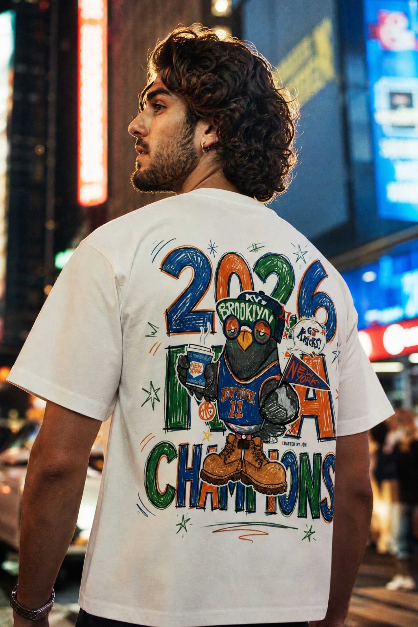 KNICKS PIGEON. TEE