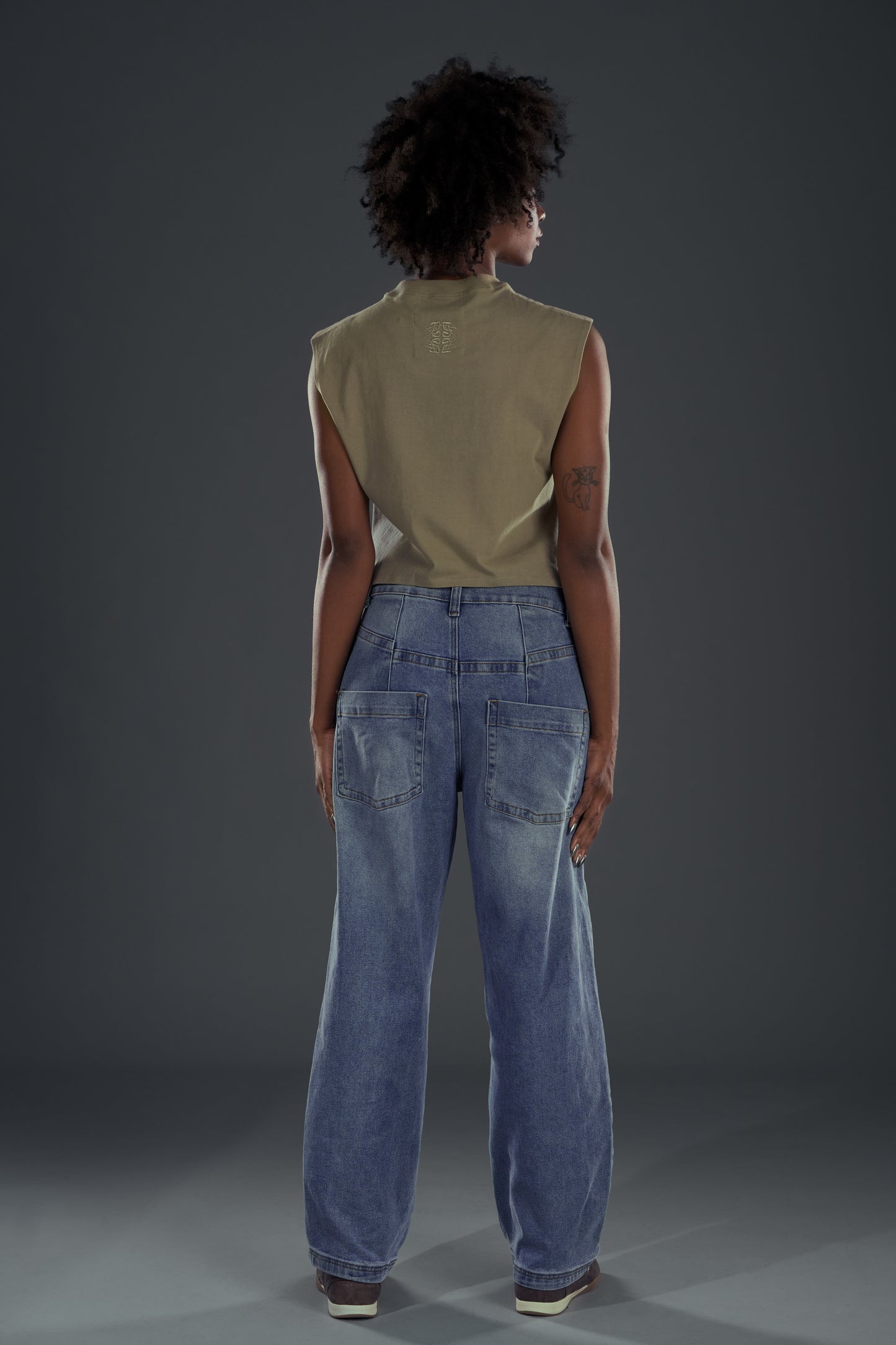 MSL. CROP TANK - Olive