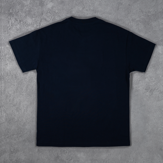 EMB. TEE - Dark Navy