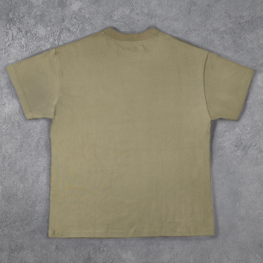 EMB. TEE - Olive Green