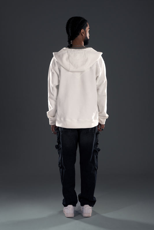 DAWN. ZIP UP - White