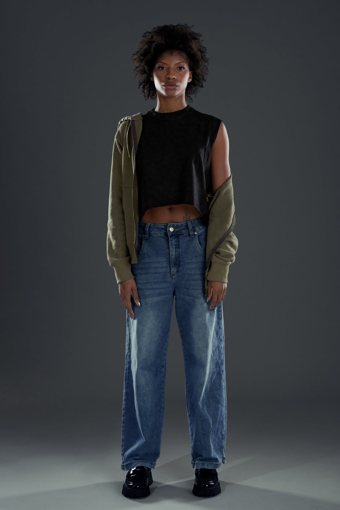 MSL. CROP TANK - Black