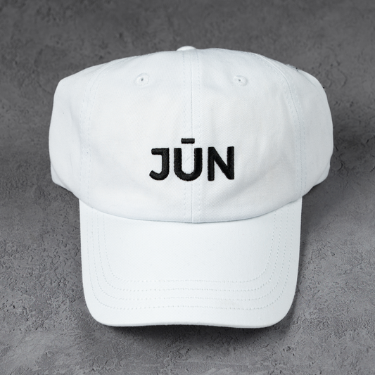 JŪN LOGO. HAT - White